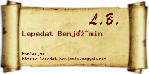 Lepedat Benjámin névjegykártya