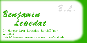 benjamin lepedat business card